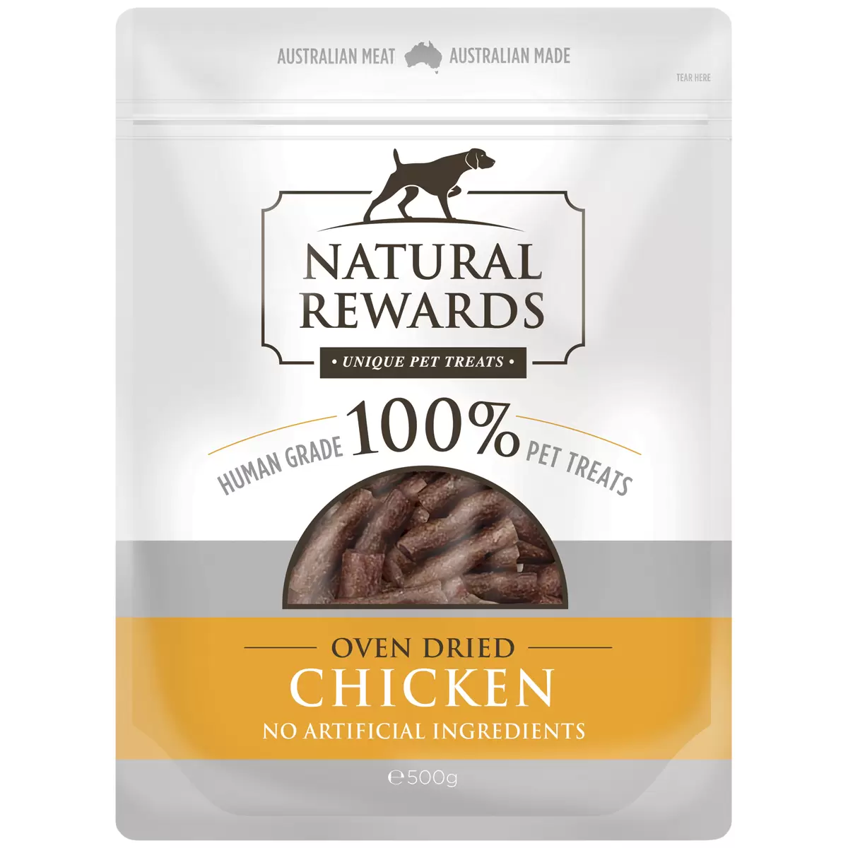 Natural Rewards Human Grade Chicken Pet Treats 2 x 500g