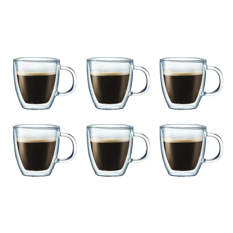 Bodum Double Wall Bistro Mugs 4 Pack + 2 300ml