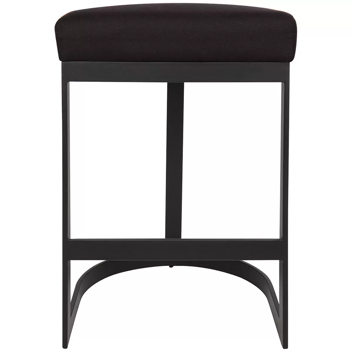 CAFE Lighting & Living Brooke Black Kitchen Stool Black Linen