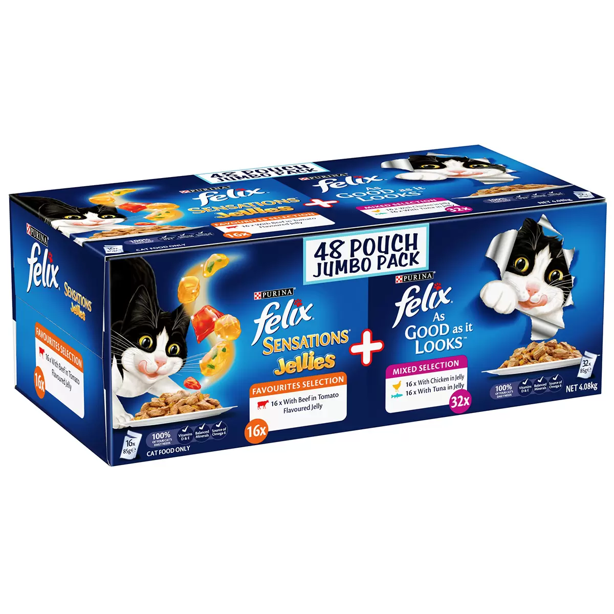 Felix Mixed Selection Cat Food 48 x 85g