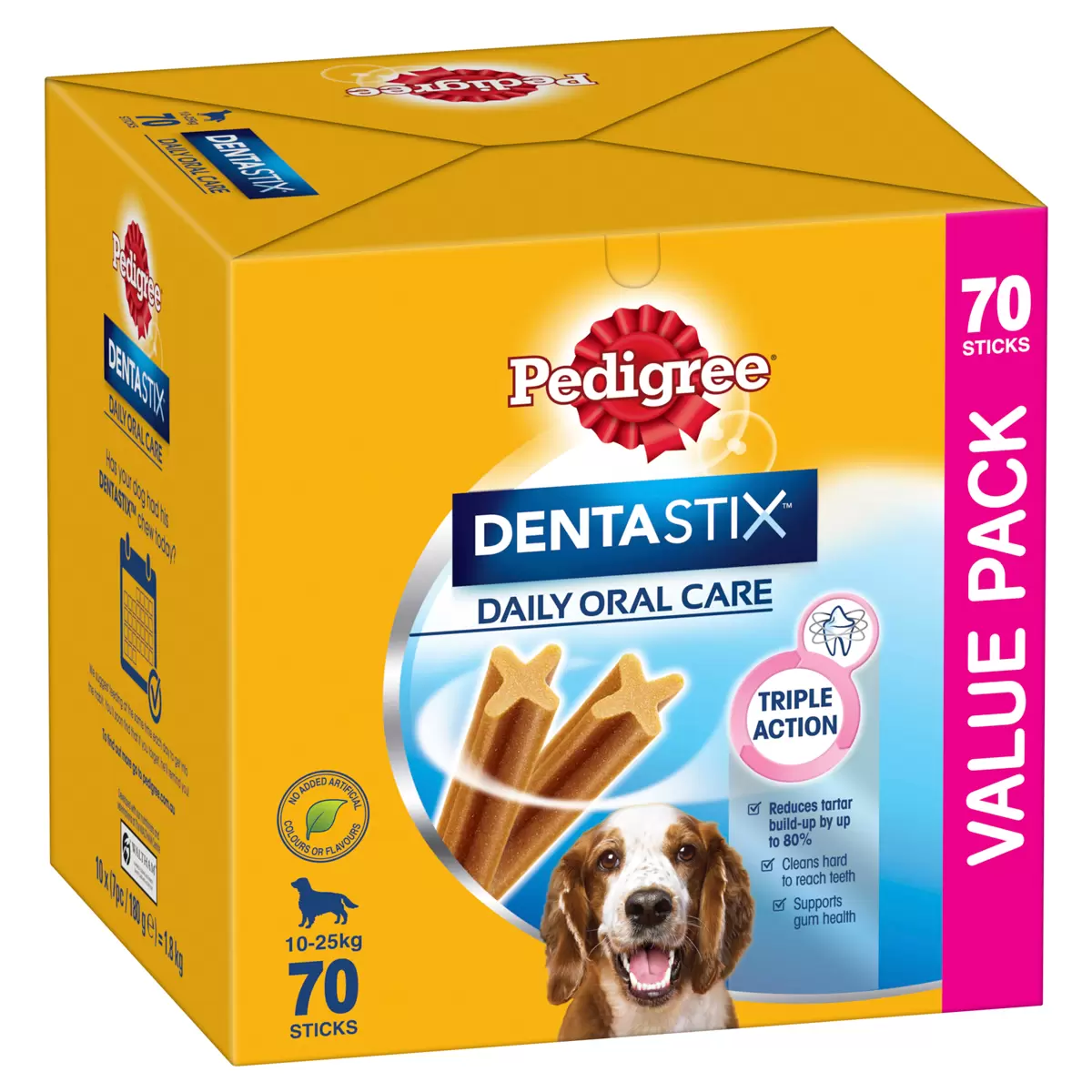 Pedigree Dentastix Medium Dog Dental Treat 2 x 70 Sticks Pack