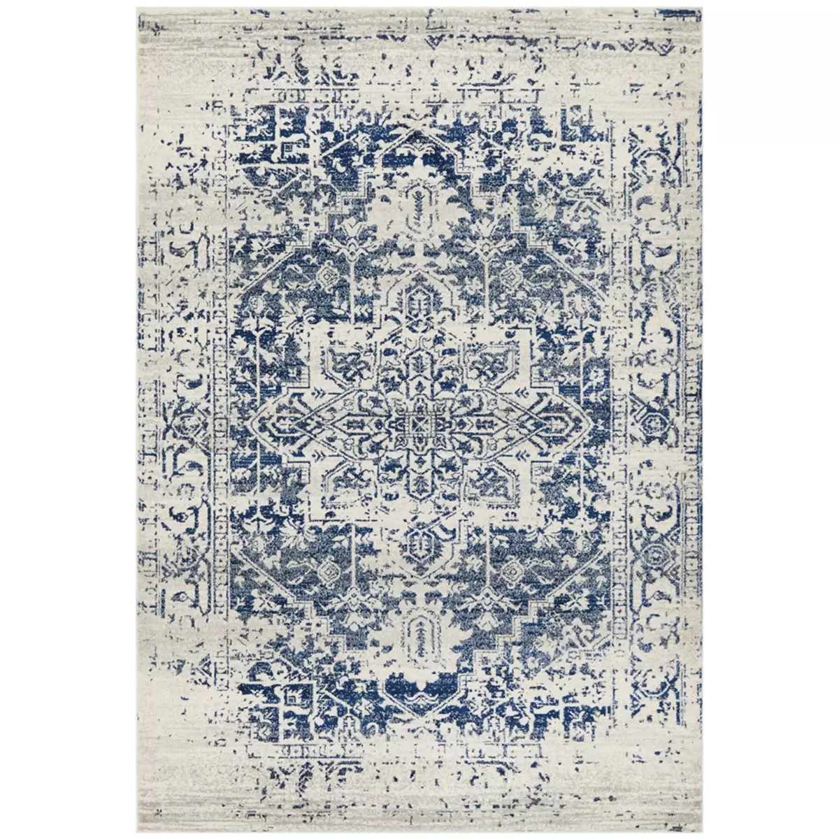 Rug Culture Evoke 253 White/Navy Indoor Rug 290 x 200cm