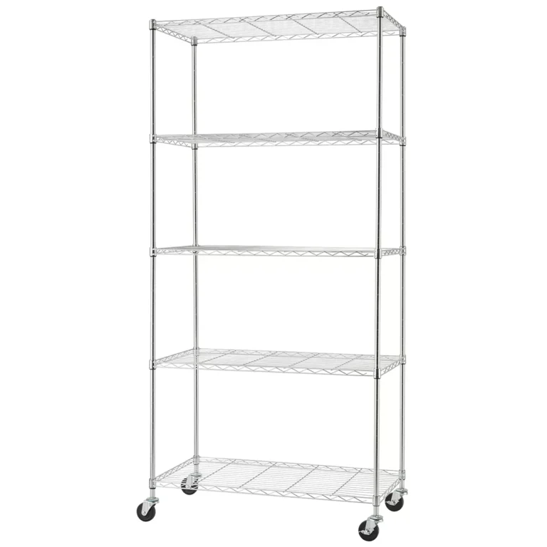 Trinity Basics 5 Tier Shelving Rack Chrome