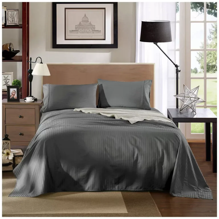 Kensington 1200 Thread Count Stripe Cotton Sheet Set Double