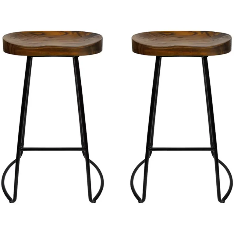 Artiss Vintage Tractor Barstool Black 2 Pack