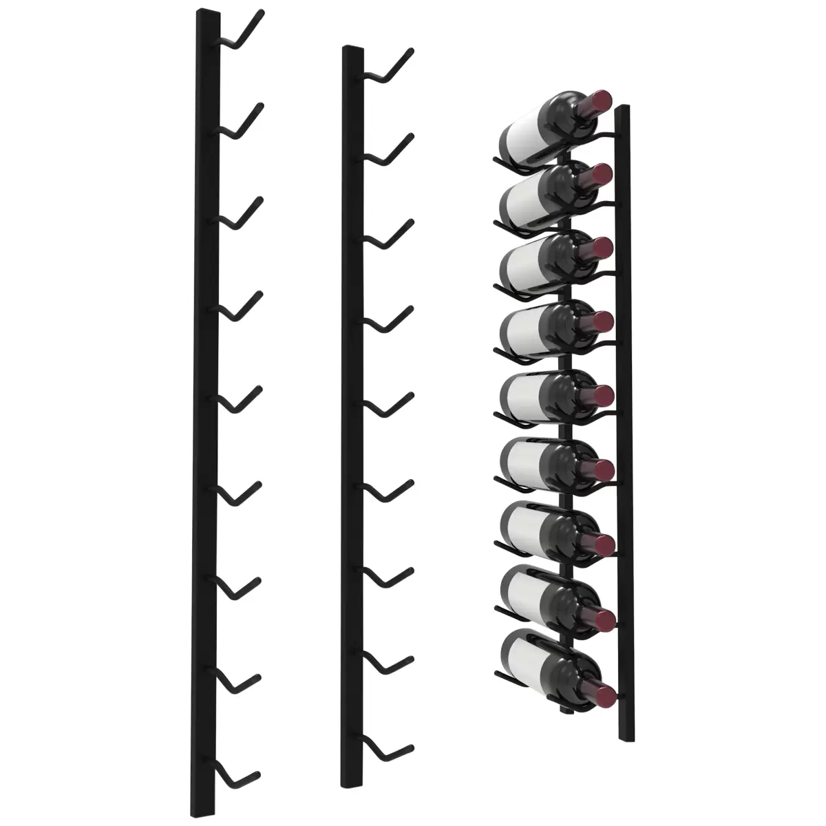 Wine Stash Wall Mounted Side Facing Bottle Wine Rack