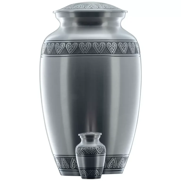 Value Coffins Classic Pewter Urn Set 3.27L & 0.05L