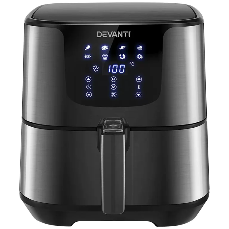 Devanti Digital Air Fryer 7L Black AF-K-G-5T6-SS-BK