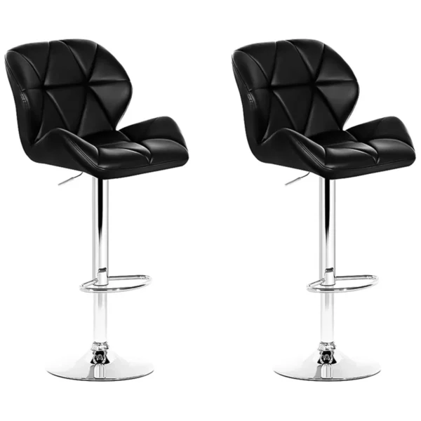 Artiss Black Gaslift Swivel Barstool 2 pack