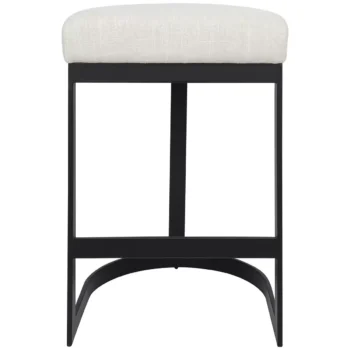 Cafe Lighting Brooke Black Kitchen Stool Natural