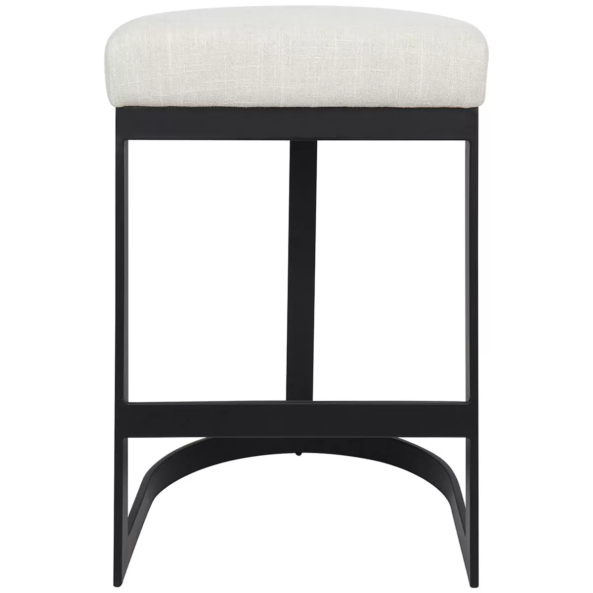 Cafe Lighting Brooke Black Kitchen Stool Natural