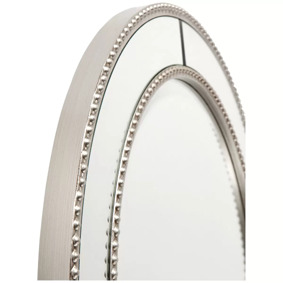 Café Lighting and Living Zeta Wall Mirror Round Antique Silver