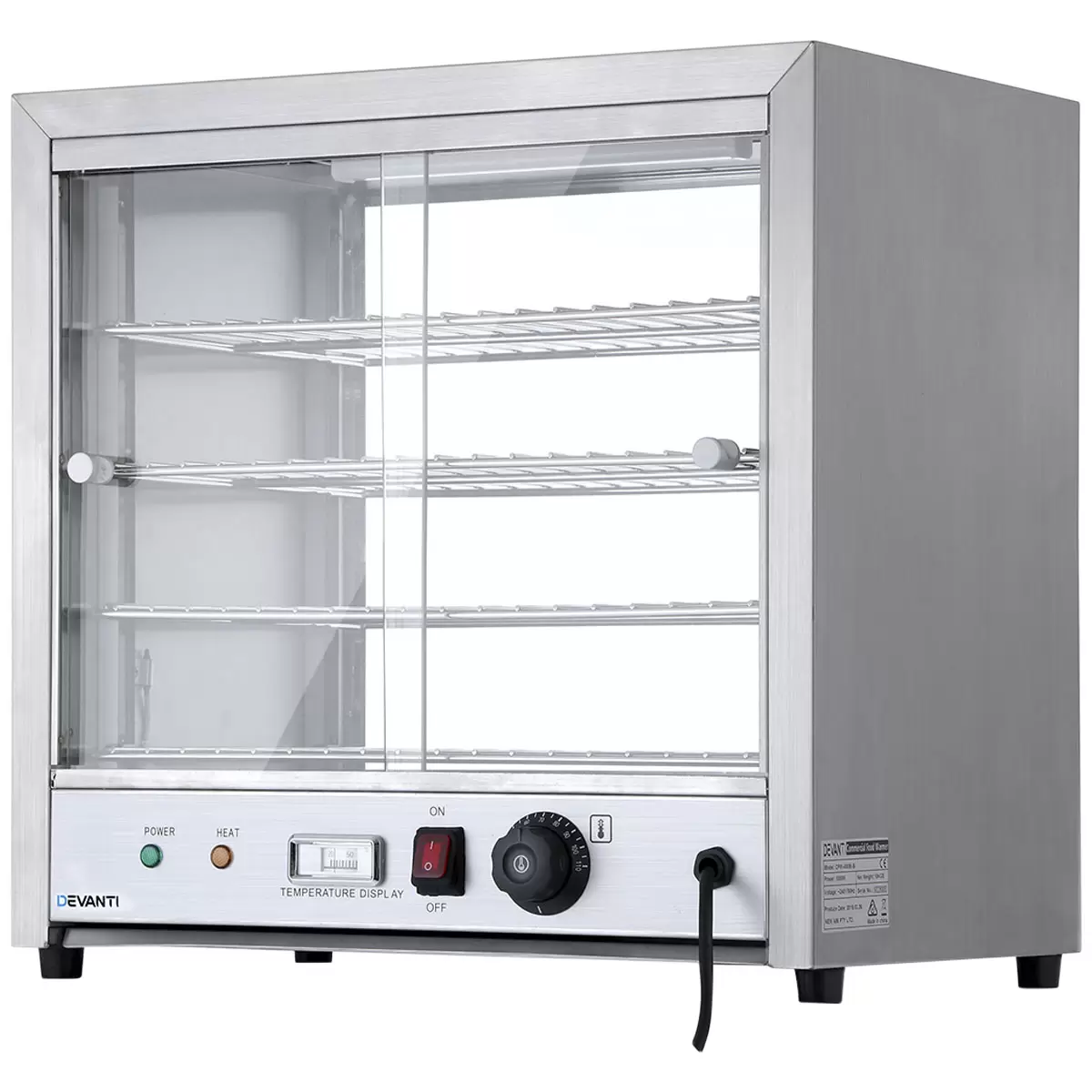 Devanti Commercial Pie Hot Display Showcase Cabinet Food Warmer