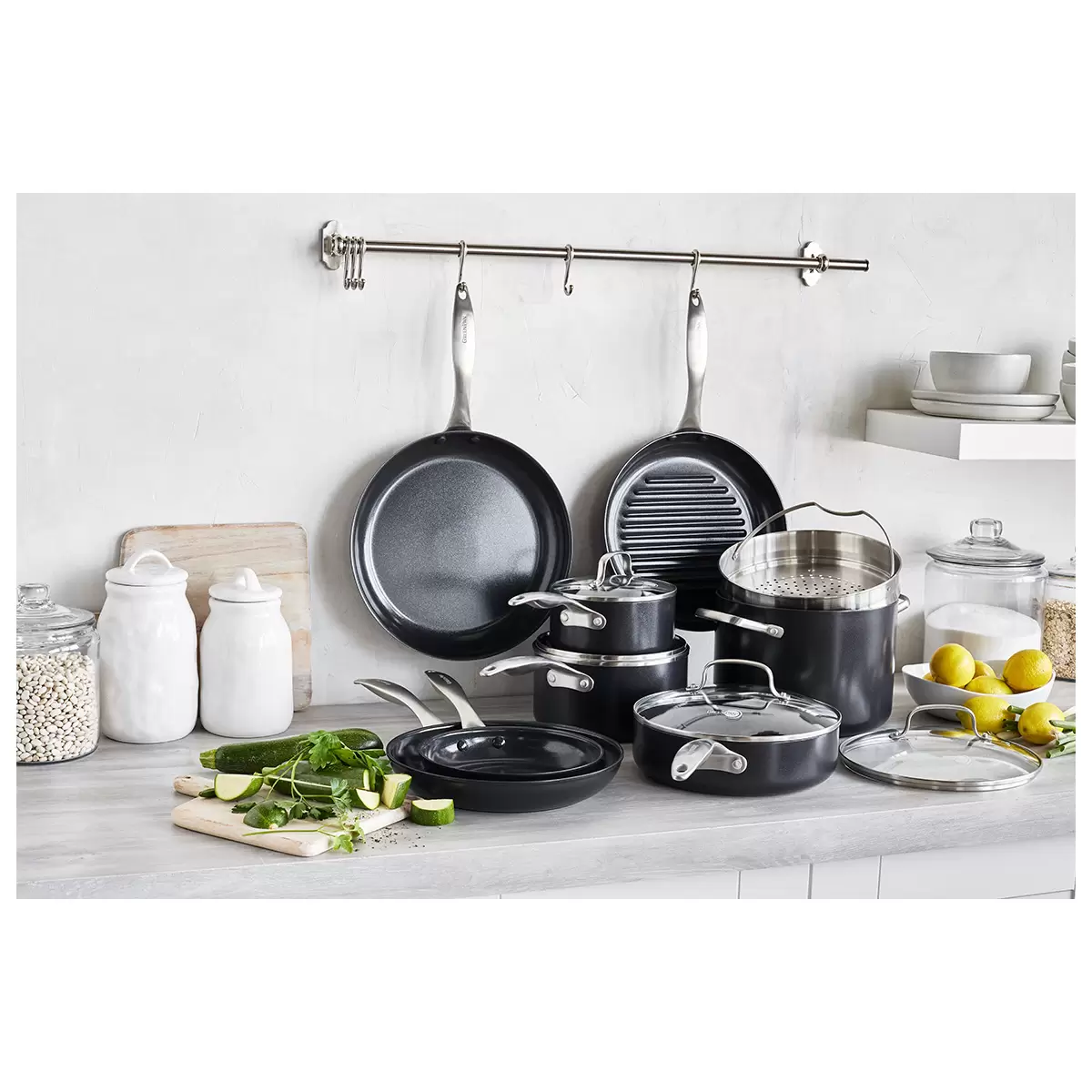 GreenPan Black Pro Ceramic Nonstick 9 Piece