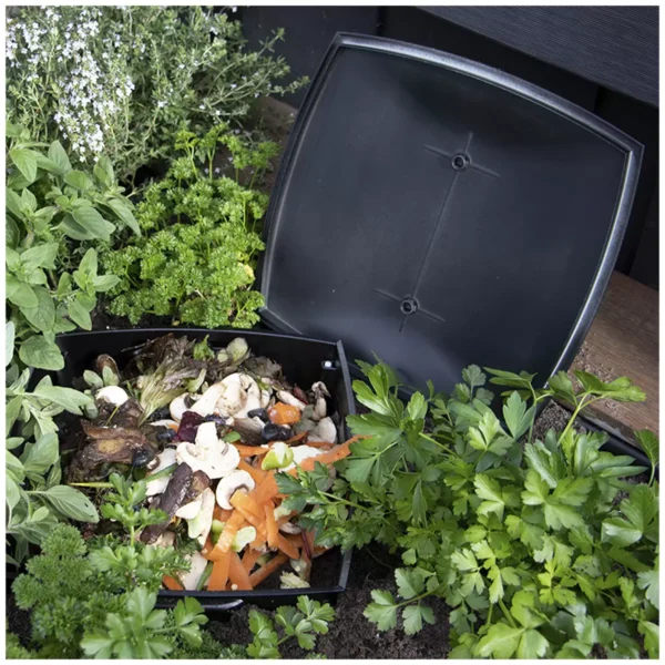 Greenlife 4 x Worm Box & Micro Composter Black 28 x 28 x 32cm