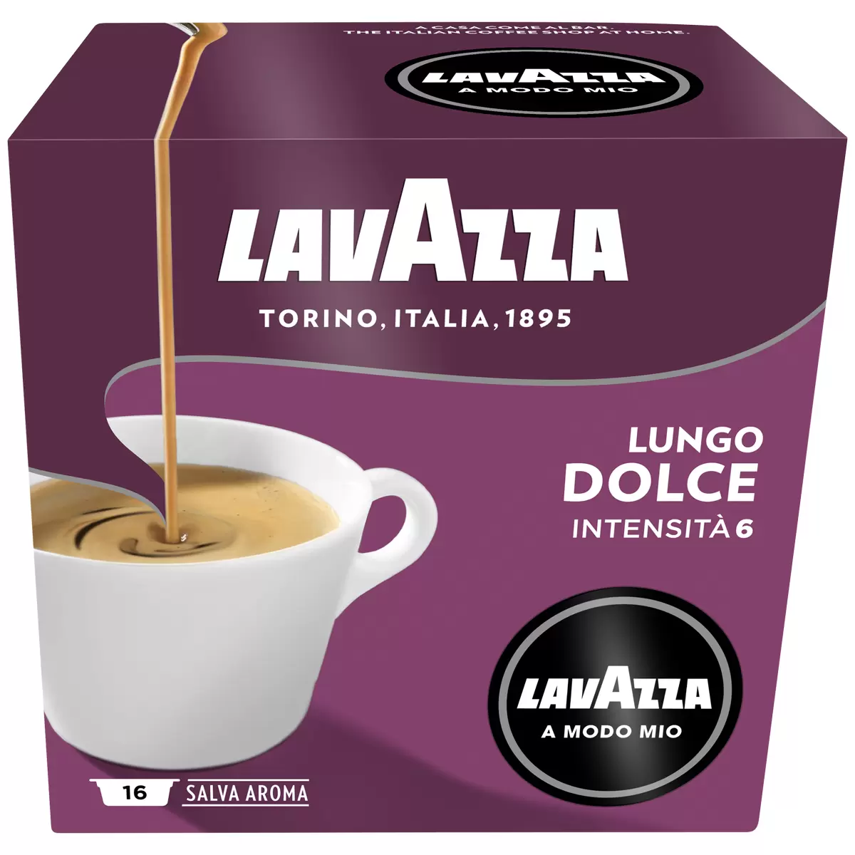 Lavazza A Modo Mio Lungo Dolce Coffee Capsules