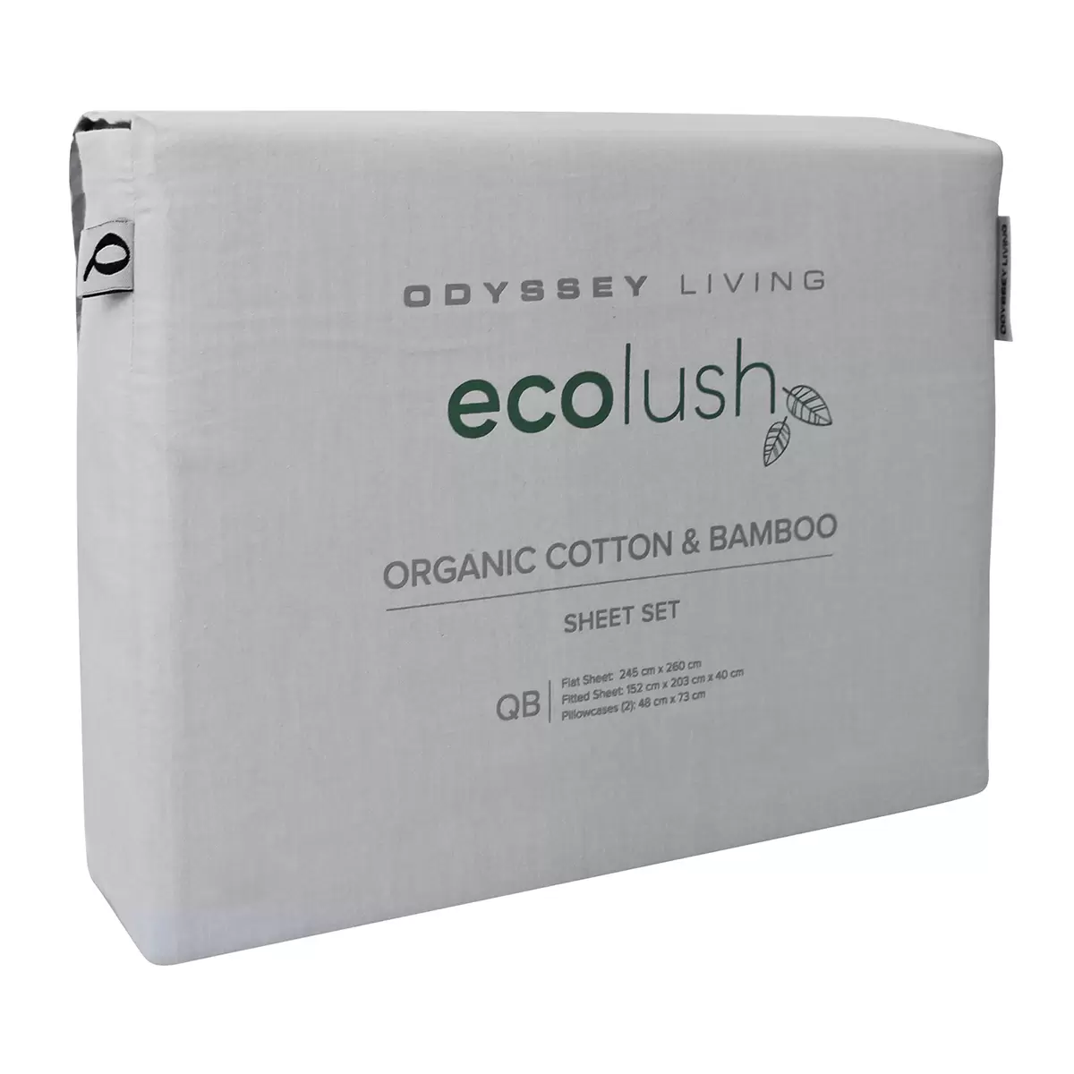 Odyssey Living Eco Lush Organic Cotton and Bamboo King Sheet Set Night Silver