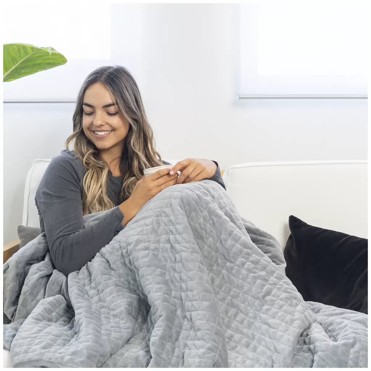 Therapy King Blanket with Cover Space Grey 10kg