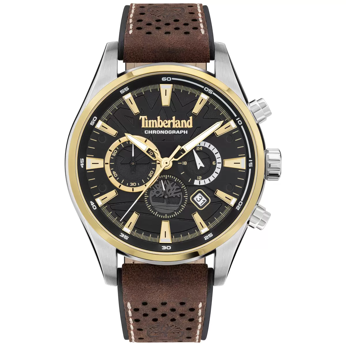 Timberland Mens Aldridge Black Dial Chronograph Watch