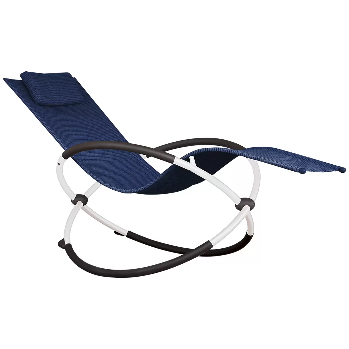 Single Orbital Outdoor Lounger Navy White