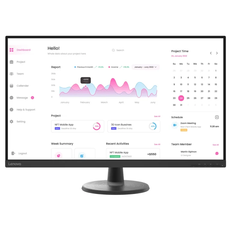 Lenovo 31.5 Inch D32-40 FHD Monitor 66FCGAC2AU