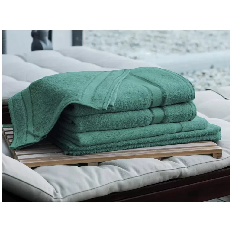 Kingtex Plain Dyed Combed Cotton Bath Sheet Set 7 Piece