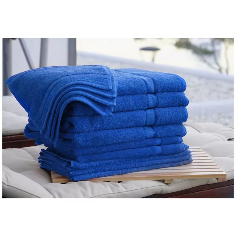 Kingtex Plain Dyed Combed Cotton Bath Sheet Set 14 Piece