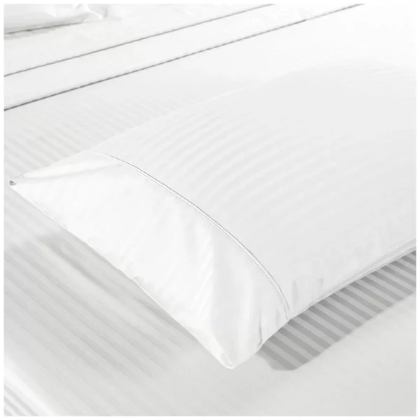 Sheet Set Stripes Queen - White