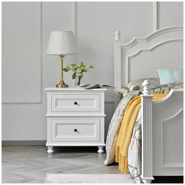 Moran Cassis Bedside Table White