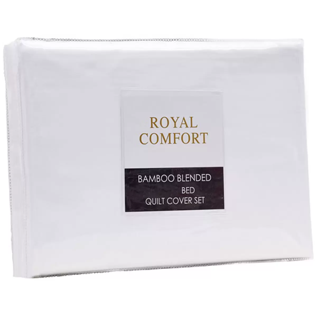 Bdirect Royal Comfort Blended Bamboo Quilt Cover Sets -White-Double