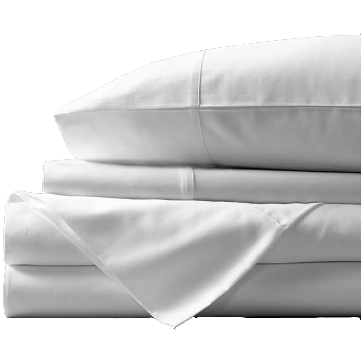 Bdirect Royal Comfort Balmain 1000TC Bamboo Cotton Sheet Set - King - White