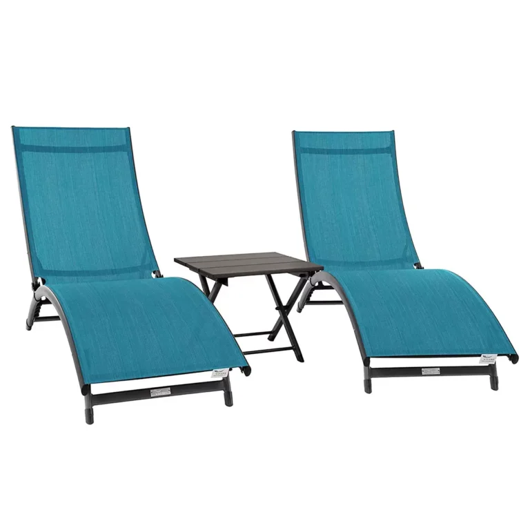 Vivere Coral Springs Chaise Lounge And Table 3 Piece Set