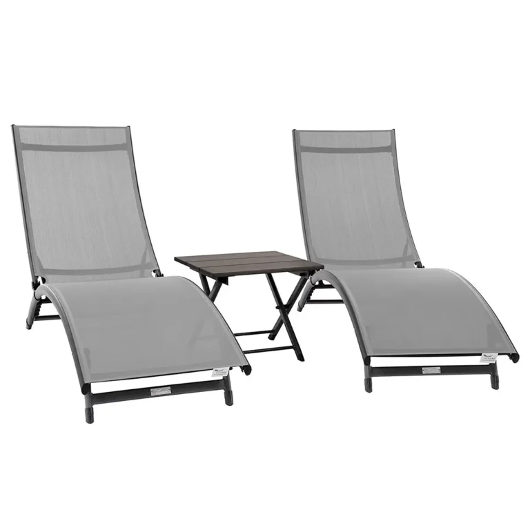 Vivere Coral Springs Chaise Lounge And Table 3 Piece Set