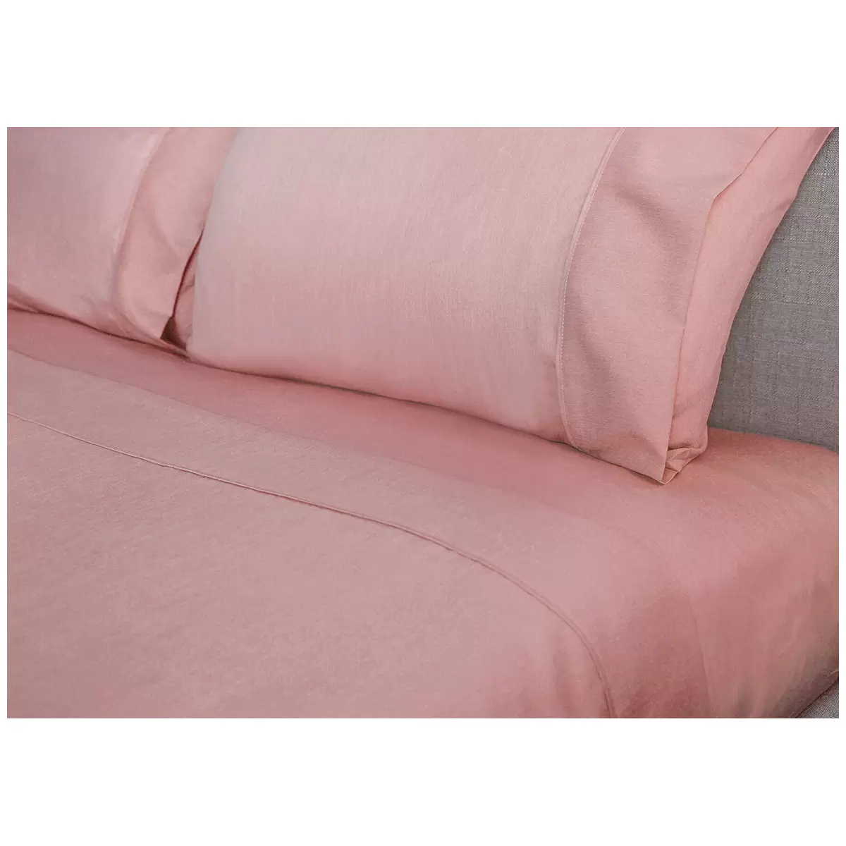 Kingtex Bamboo Cooling 2000TC Sheet Set Single - Tea Rose