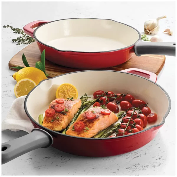 Tramontina Enameled Cast Iron Skillets 2 pack/