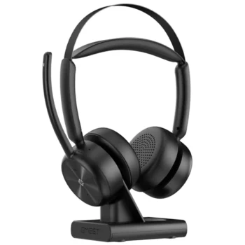 EMEET GeniusCall HS80 Wireless On-Ear Headset with Charging Base