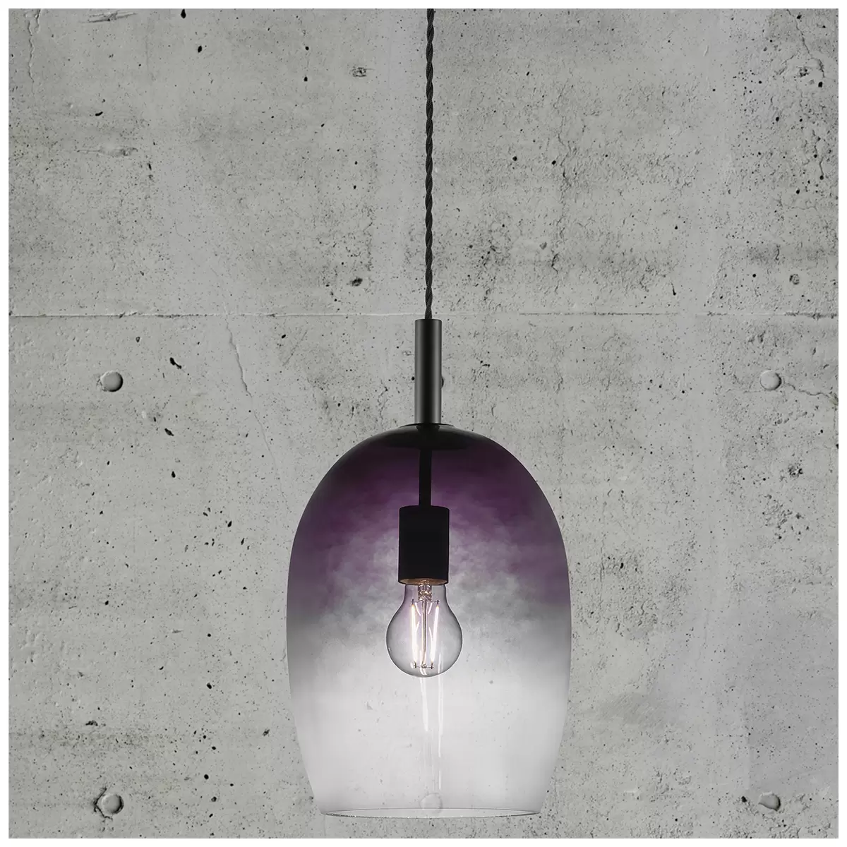 Nordlux Uma 23 Pendant Light Smoke Glass Metal IP20 E27