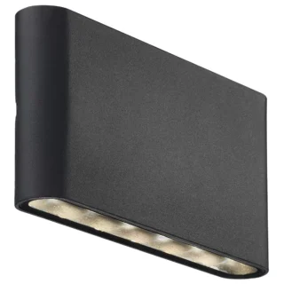 Nordlux Kinver Wall Black Metal IP54 8w 2x400Lm 3K