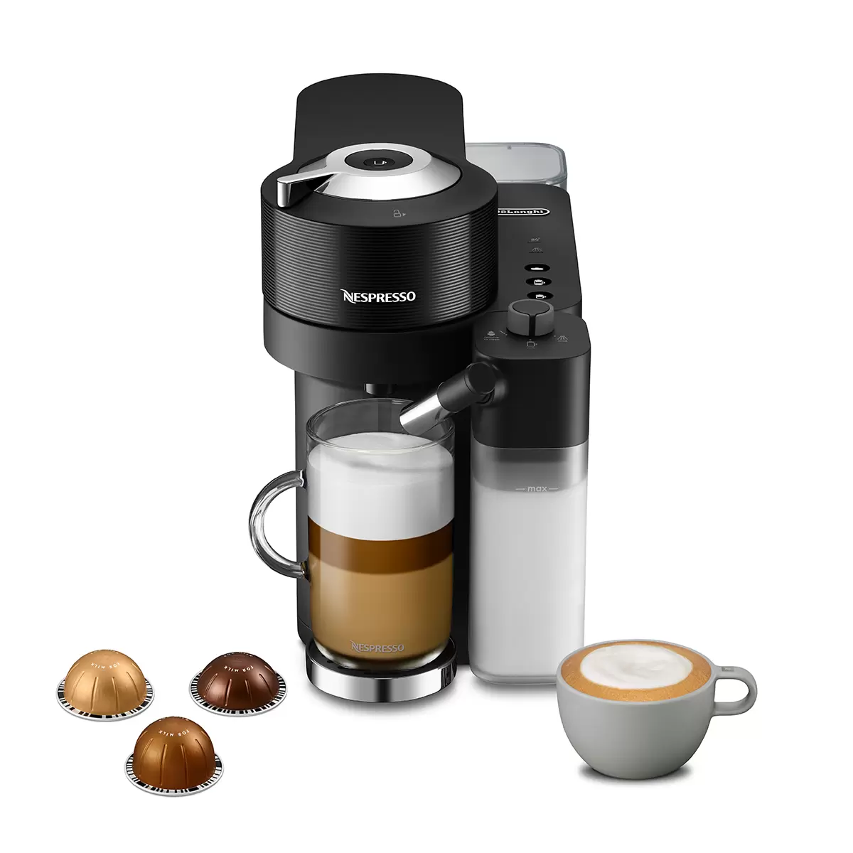 Nespresso De'longhi Vertuo Lattissima ENV300 Capsule Coffee Machine Black