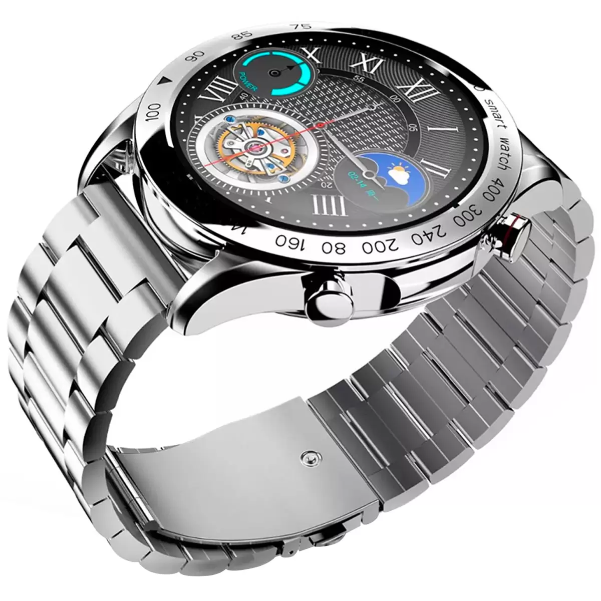 HiFuture FUTUREGO PRO Classic Stainless Steel Smart Watch Silver