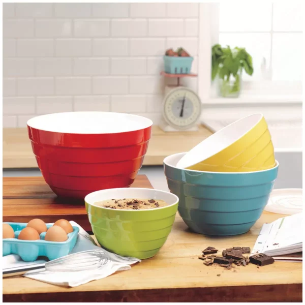 Pandex Melamine Mixing Bowls With Lids 4 Piece Set