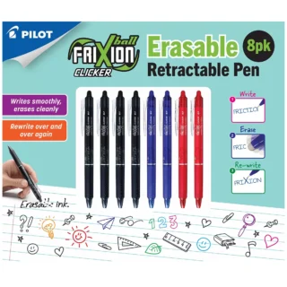 Pilot Frixion Erasable Retractable Pen 8pack