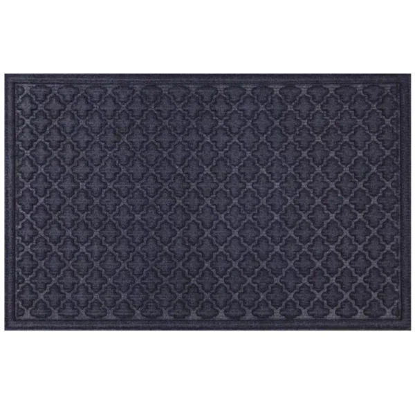 STEPGUARD Door Mat 61cm x 91cm Charcoal Cobalt Blue