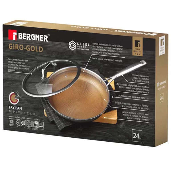 Bergner Giro Stainless Steel Frypan Set 2 Piece