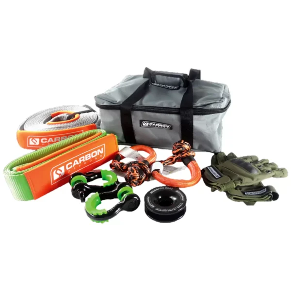 Carbon Offroad Essential Snatch and Winch 4x4 Recovery Kit