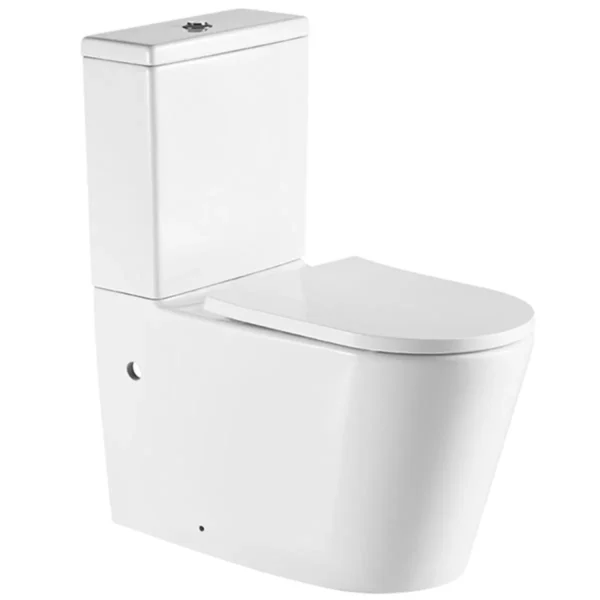 JOMOO Round Back To Wall Ceramic Toilet Suite Rimless