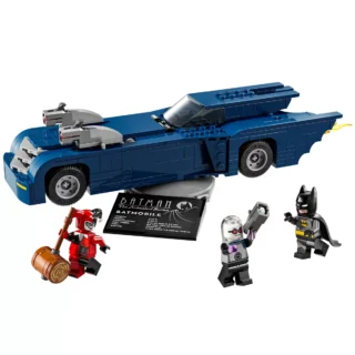 LEGO batman with the batmobile vs. harley quinn
