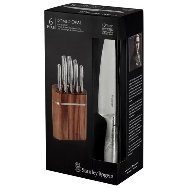 Stanley Rogers Domed Oval Knife Block 6 Piece