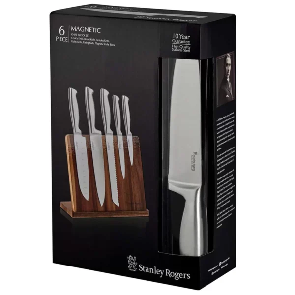 Stanley Rogers Magnetic Knife Block 6 Piece