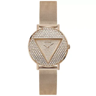 GUESS Iconic Rose Gold Glitz Women's Watch GW0477L3